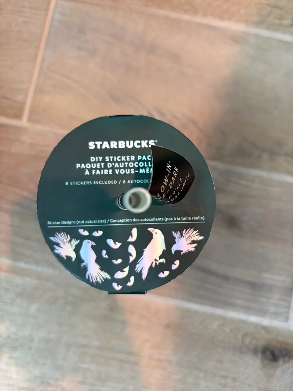 Starbucks 2022 Raven's Perch Glow in the Dark Cold Cup 16oz NWT + Stickers